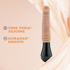 Dr. Skin Silicone - Dr. Knight Stoßender Vibrationsdildo - Beige