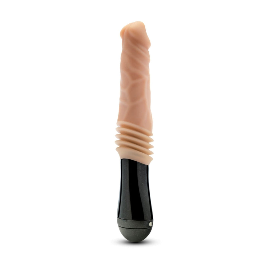 Dr. Skin Silicone - Dr. Knight Stoßender Vibrationsdildo - Beige