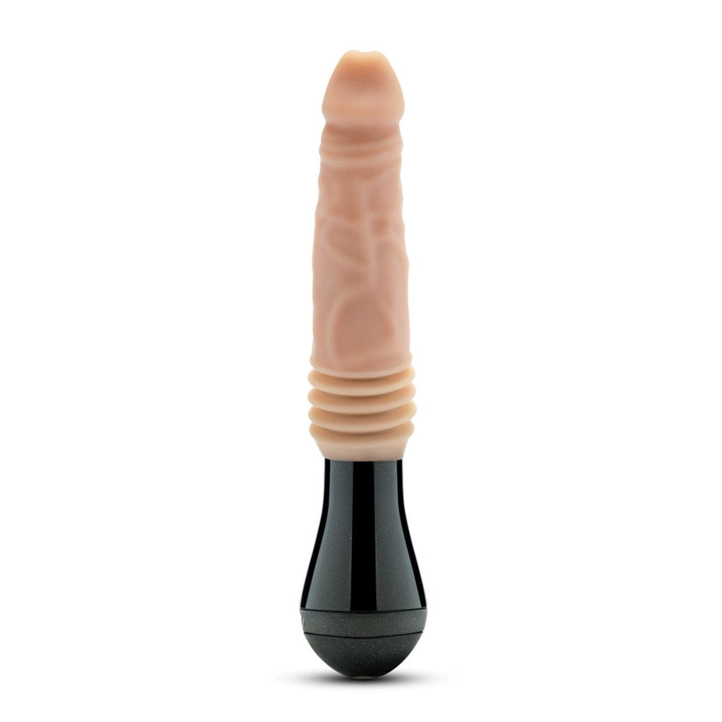 Dr. Skin Silicone - Dr. Knight Stoßender Vibrationsdildo - Beige