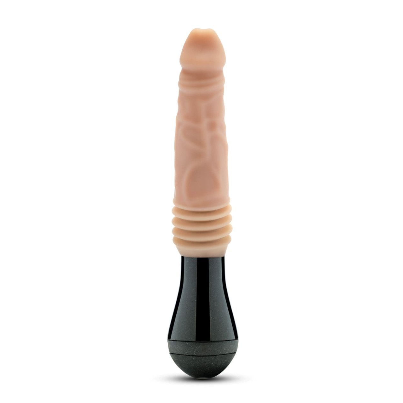 Dr. Skin Silicone - Dr. Knight Stoßender Vibrationsdildo - Beige