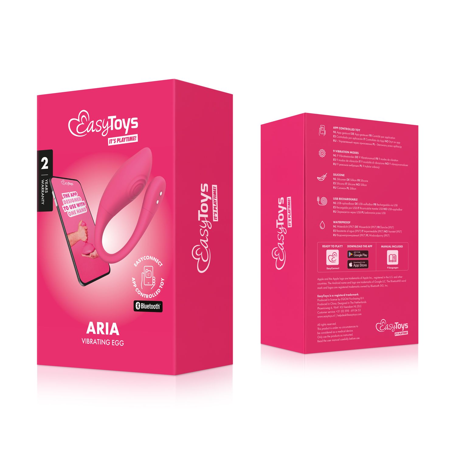 EasyConnect - Vibrations-Ei Aria - App-gesteuert mit Long Range Play