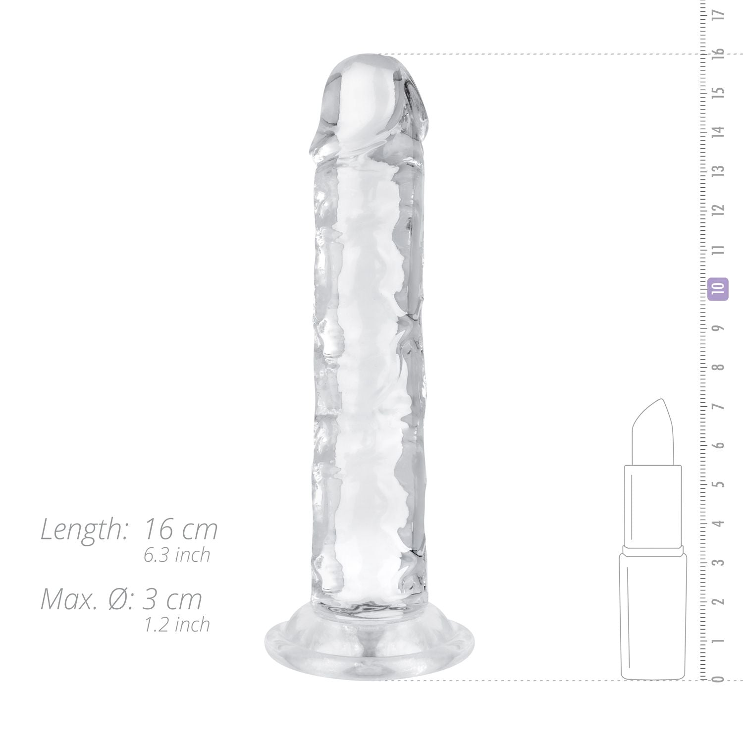Jelly Dildo ohne Hoden - 14 cm