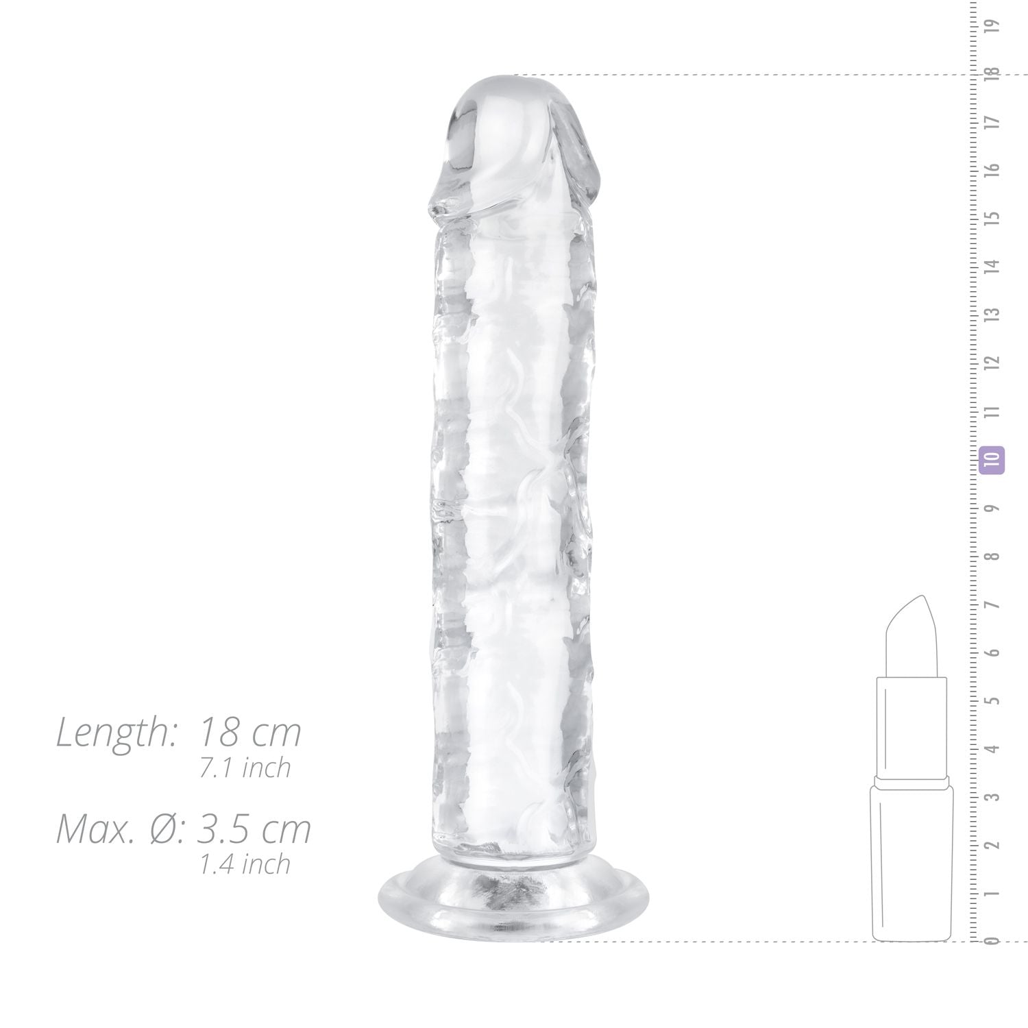 Jelly Dildo ohne Hoden - 16 cm