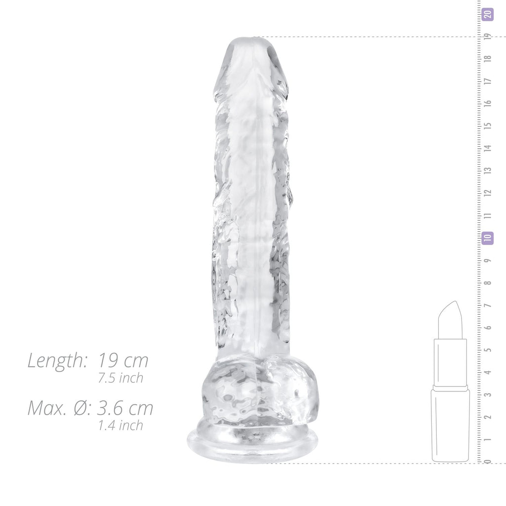 Jelly Dildo mit Hoden - 17 cm