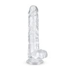 Jelly Dildo mit Hoden - 19 cm