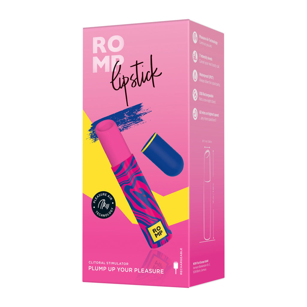 ROMP - Lipstick Klitoris-Stimulator mit Luftdrucktechnologie - Neon Pink