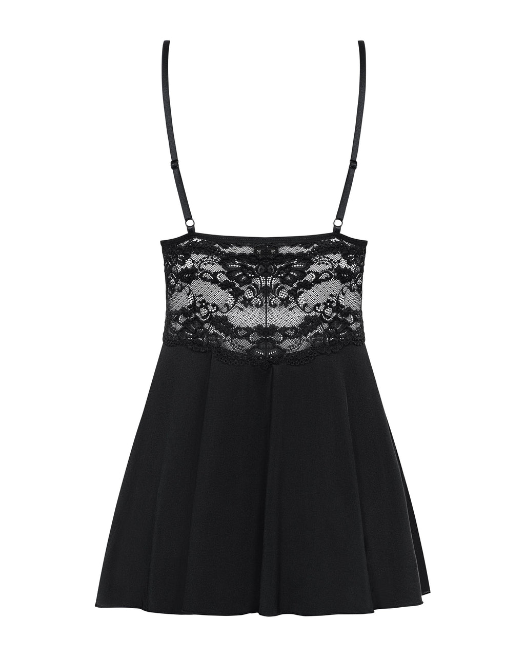 Obsessive - Babydoll Set Mit Spitze - Schwarz