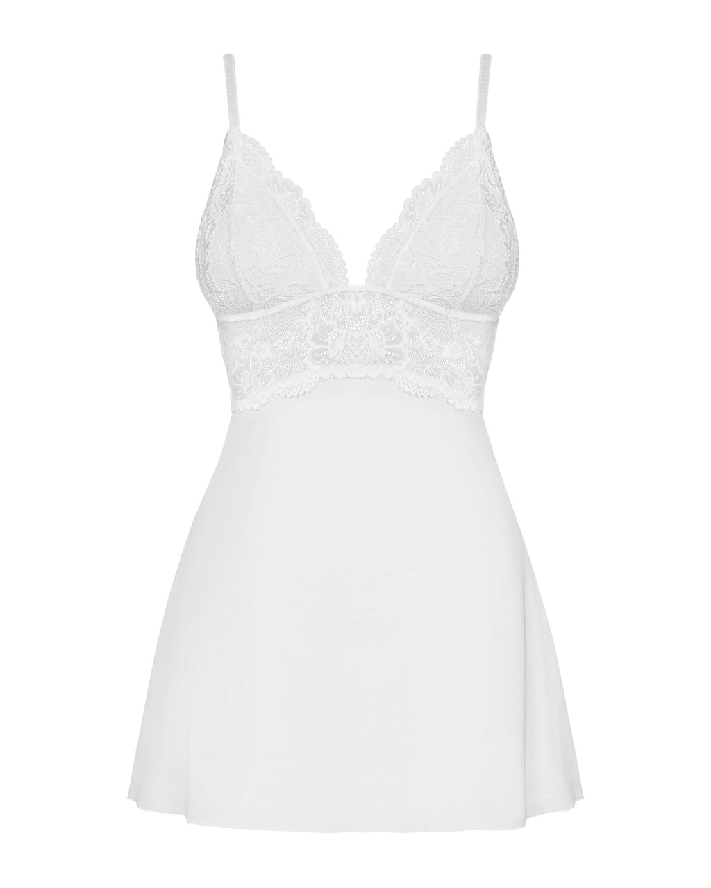 Obsessive - Babydoll Set Mit Spitze - Weiß