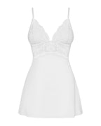 Obsessive - Babydoll Set Mit Spitze - Weiß