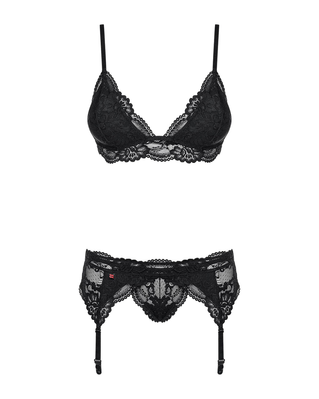 Obsessive - Driedelig Kanten Lingeriesetje