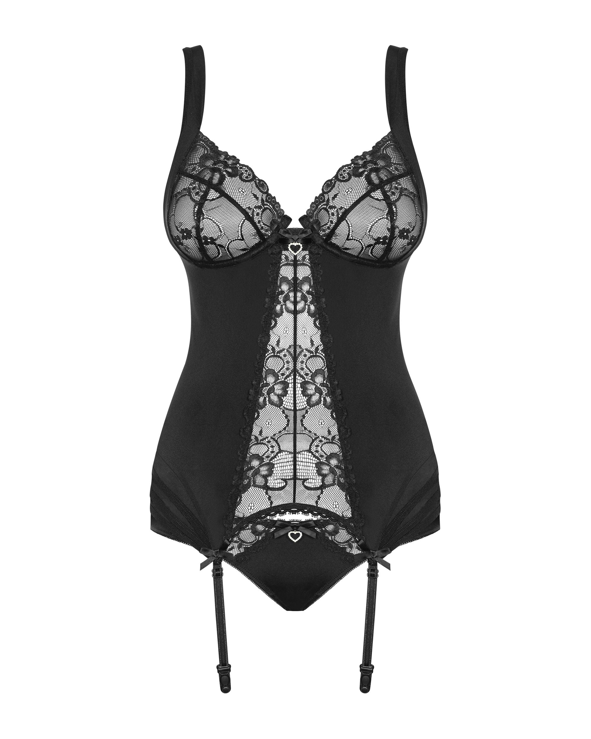 Obsessive - Heartine Strumpfhalter-Korsett-Set