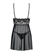Obsessive - Idillia Babydoll und Tanga - Schwarz