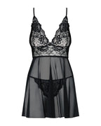 Obsessive - Idillia Babydoll und Tanga - Schwarz