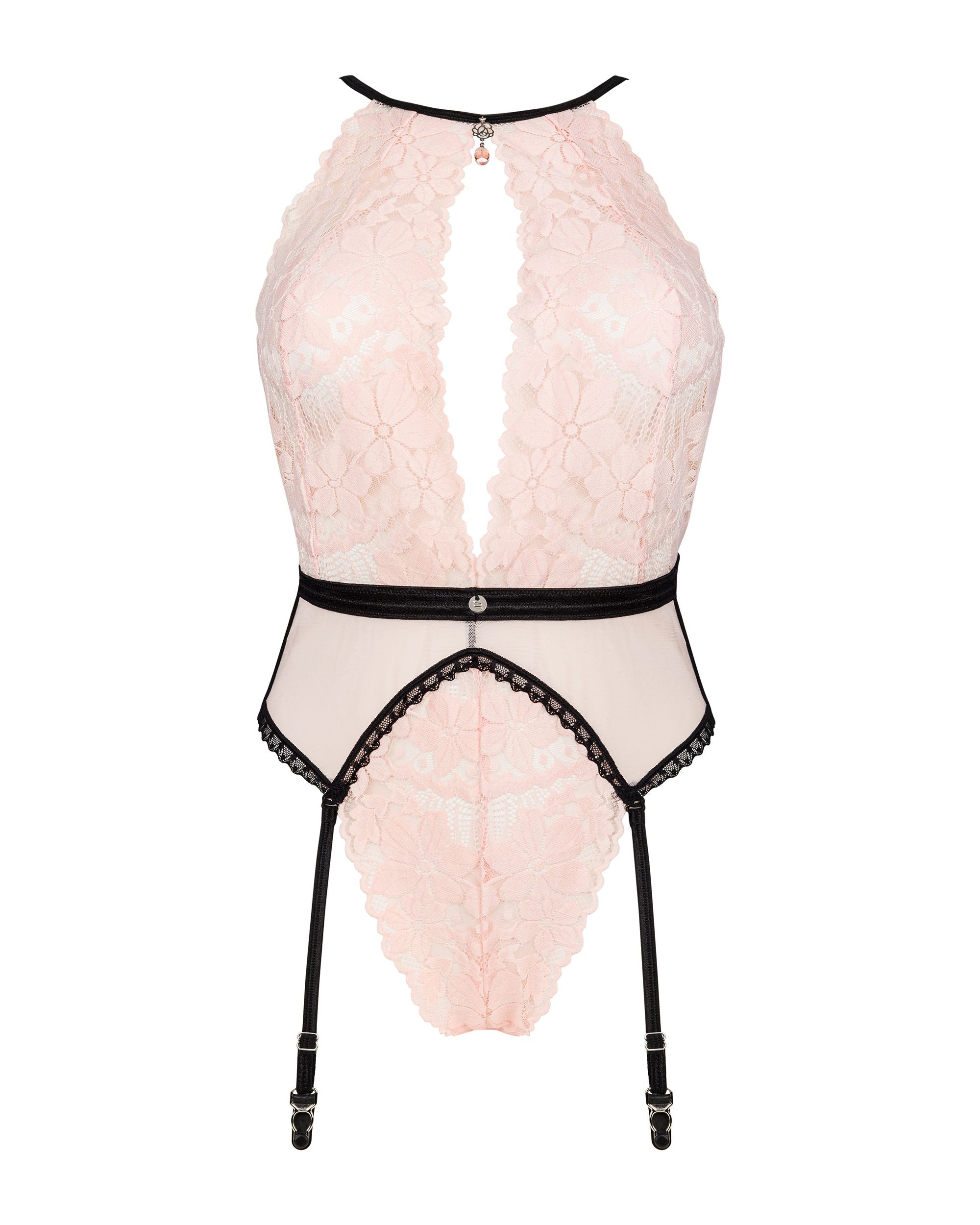 Obsessive - Lilines Garter Teddy - Rosa