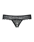 Obsessive - Miamor String Met Open Kruisje - Zwart