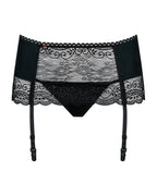 Obsessive - Miamor Jarretel Gordel Met String - Zwart