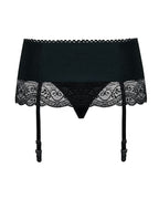 Obsessive - Miamor Jarretel Gordel Met String - Zwart