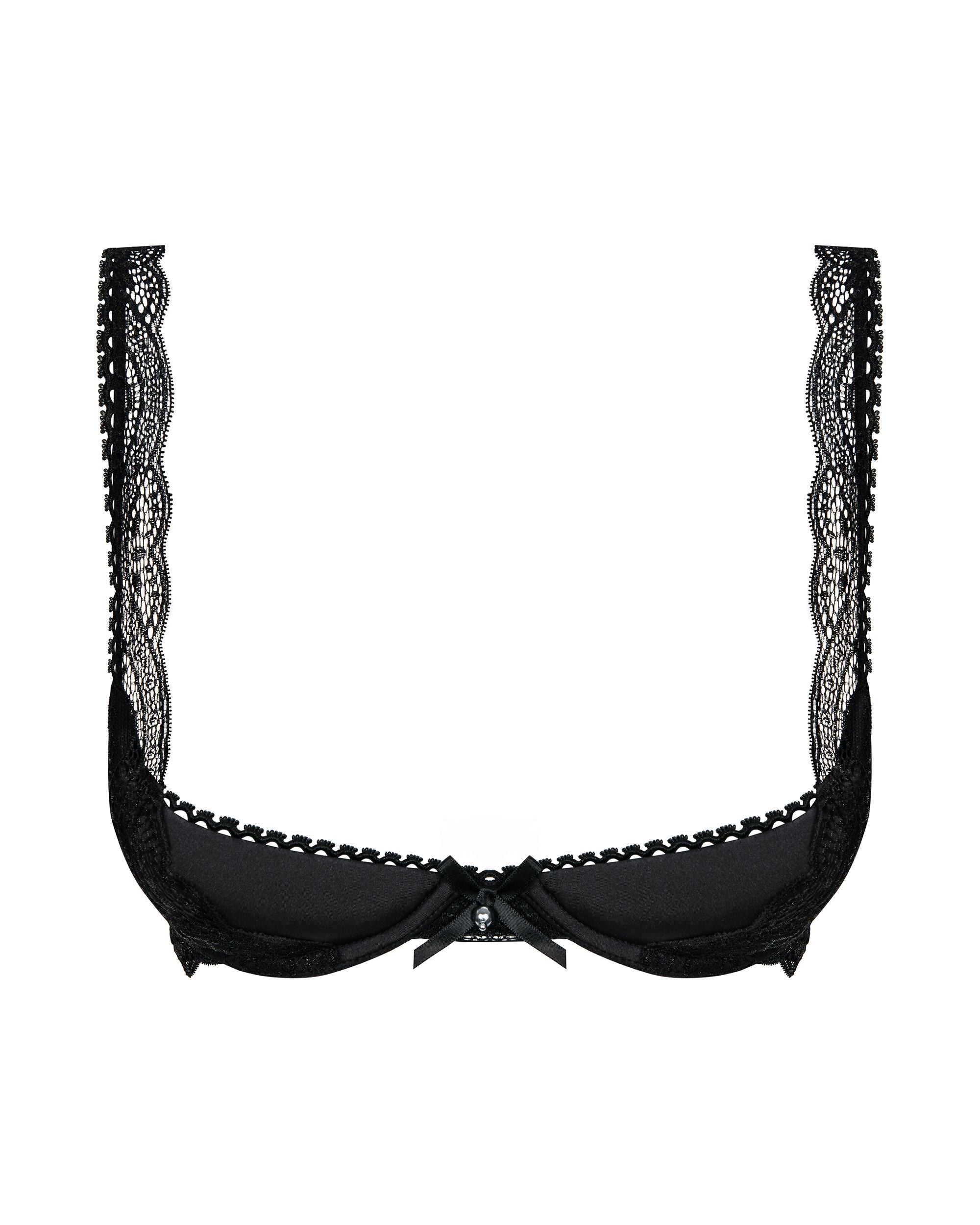 Obsessive - Miamor BH Met Kwart Cups - Zwart