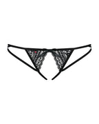 Obsessive - Picantina Tanga mit offenem Schritt - Schwarz