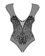Obsessive - Netzstoff-Body mit offenem Intimbereich