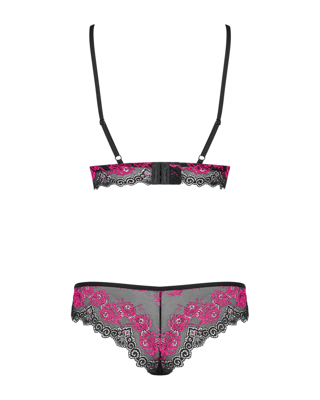 Obsessive - Tulia 2-Delige BH Set - Zwart/Roze