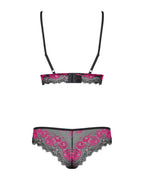 Obsessive - Tulia 2-Delige BH Set - Zwart/Roze