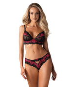 Obsessive - Tulia 2-Delige BH Set - Zwart/Roze