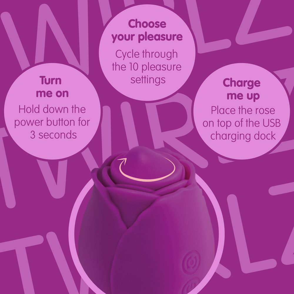 Skins - Rose Buddies The Rose Twirlz Vibrator - Klitoris Stimulator mit 10 Stufen