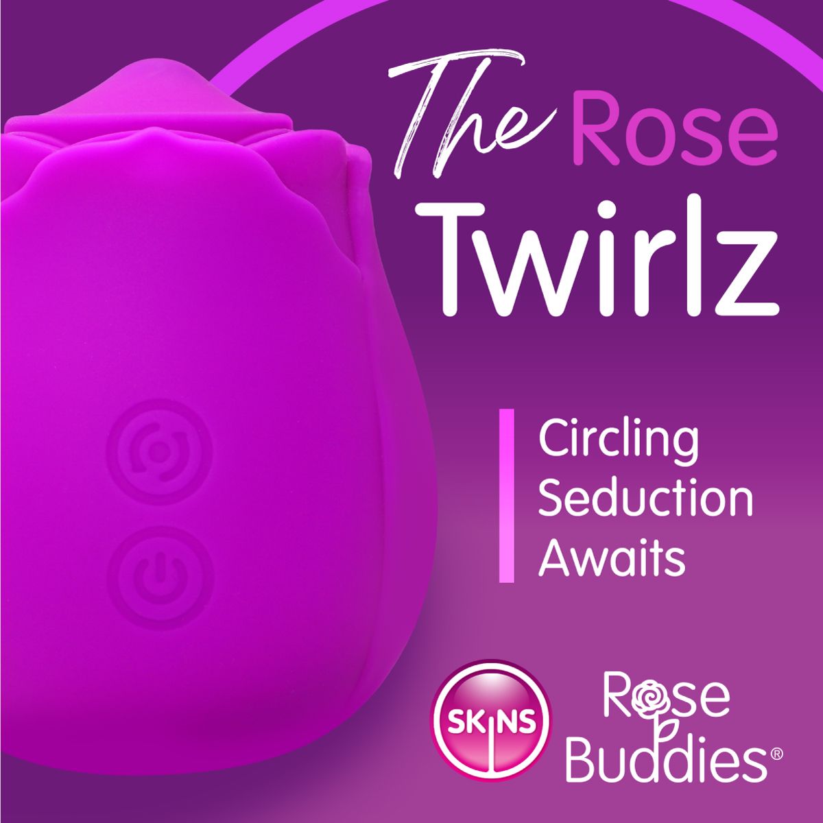 Skins - Rose Buddies The Rose Twirlz Vibrator - Klitoris Stimulator mit 10 Stufen