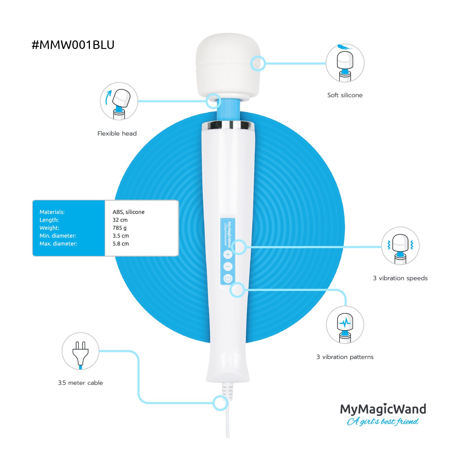 MyMagicWand - Wand Vibrator mit 6 Vibrationsstufen - Lila