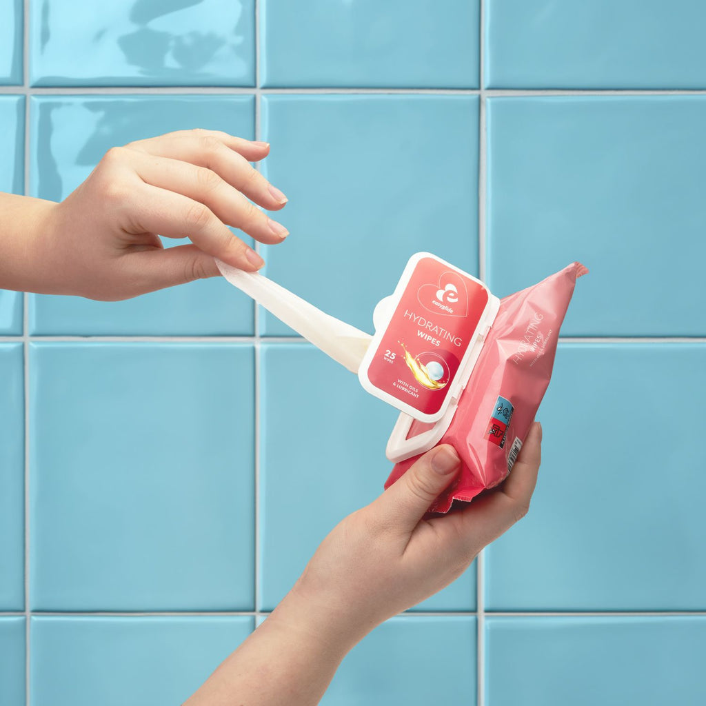 EasyGlide Feuchtigkeitstücher mit Gleitmittel und Ölen für den Intimbereich