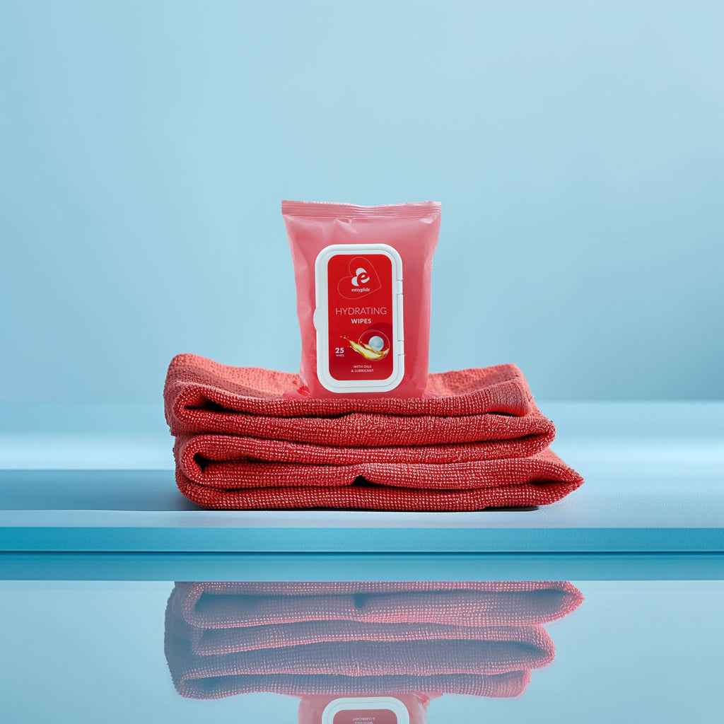 EasyGlide Feuchtigkeitstücher mit Gleitmittel und Ölen für den Intimbereich