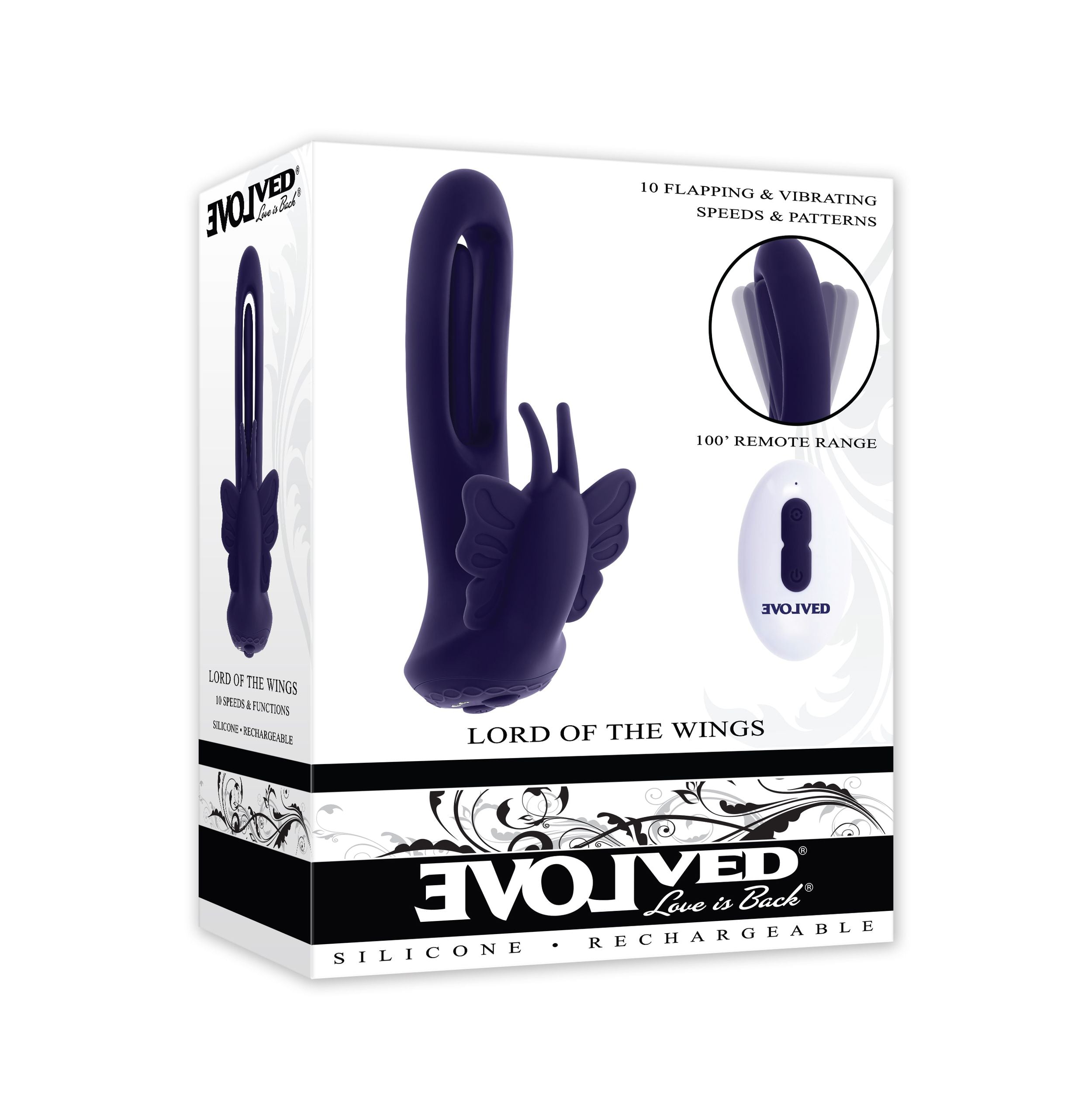 Evolved - Lord of the Wings Vibrator - Schmetterlingsstimulator mit Fernbedienung