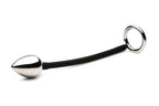 Master Series - Tug + Plug Penis- und Hodenring mit Analplug - Schwarz & Si