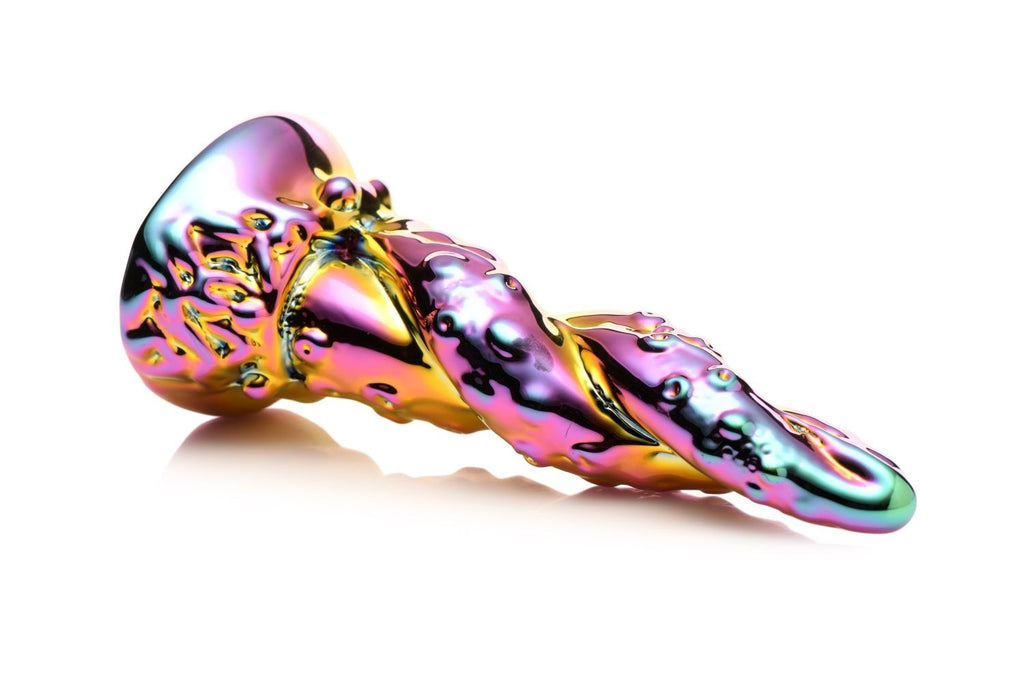 Creature Cocks - Bezaubernder Regenbogen Glasdildo - Gelb & Pink