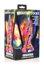 Creature Cocks - Bezaubernder Regenbogen Glasdildo - Gelb & Pink