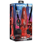 XR Brands - Hel-Wolf Stoßender & Vibrations-Dildo - Rot & Schwarz