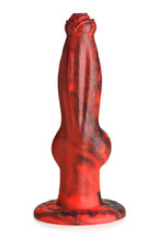 XR Brands - Hel-Wolf Stoßender & Vibrations-Dildo - Rot & Schwarz