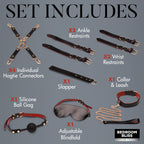 XR Brands - Lover's Luxe Bondage Set - Schwarz