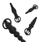Anale Plugs mit Bullet-Vibrator - Schwarz