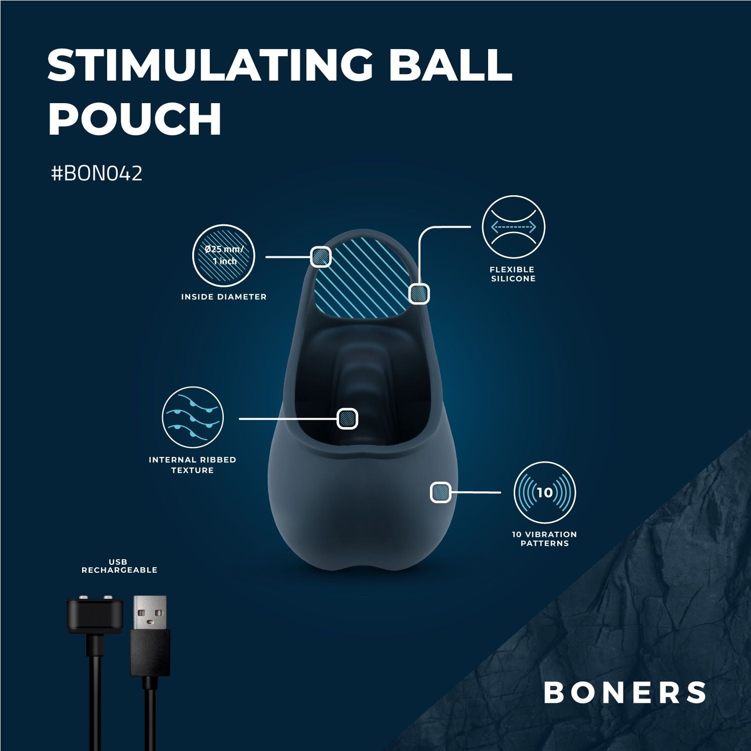 Boners stimulierender Hodensack - Blau