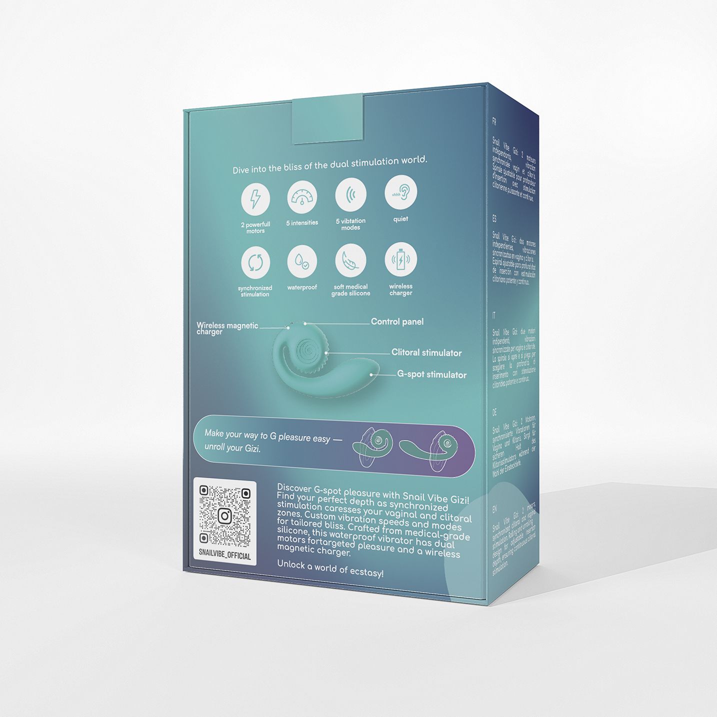 Snail Vibe - Gizi Rabbit Vibrator mit Doppelstimulation - Pfirsich