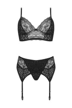 3-teiliges Dessous-Set Sanne - schwarz