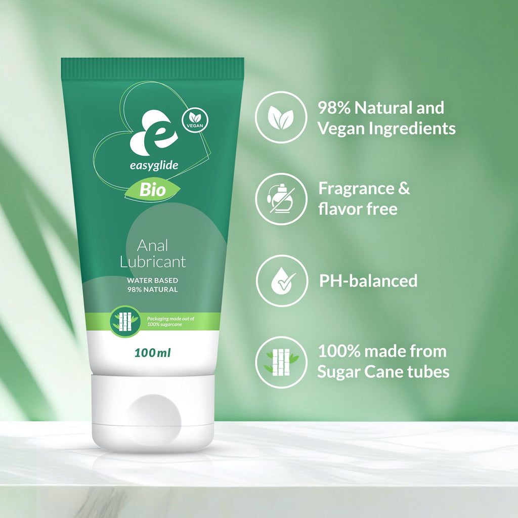 EasyGlide - Bio & Natural Gleitgel auf Wasserbasis Anal - 100 ml
