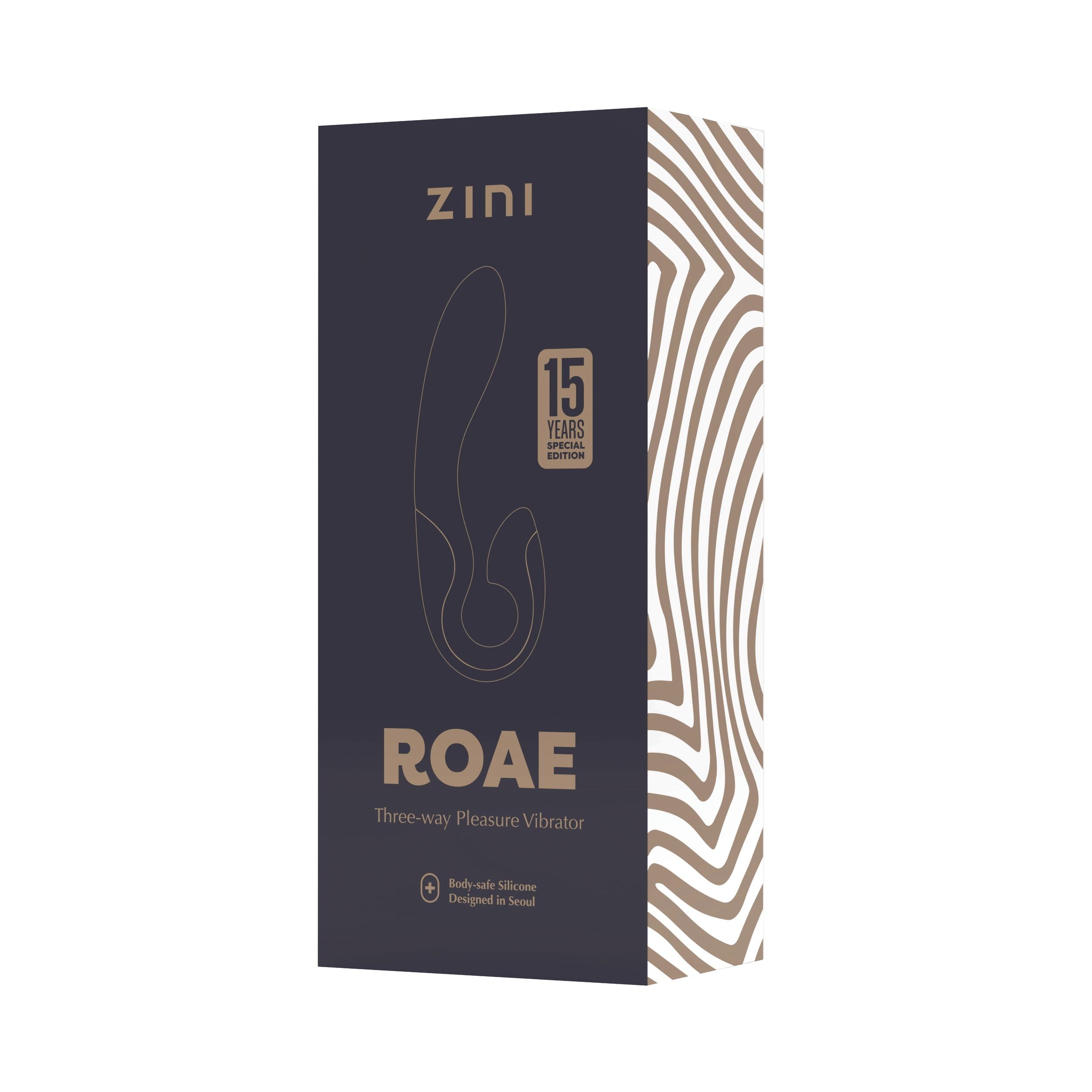 Zini - Roae SE Rabbit-Vibrator mit Dreifach-Stimulation - Schwarz/Gold