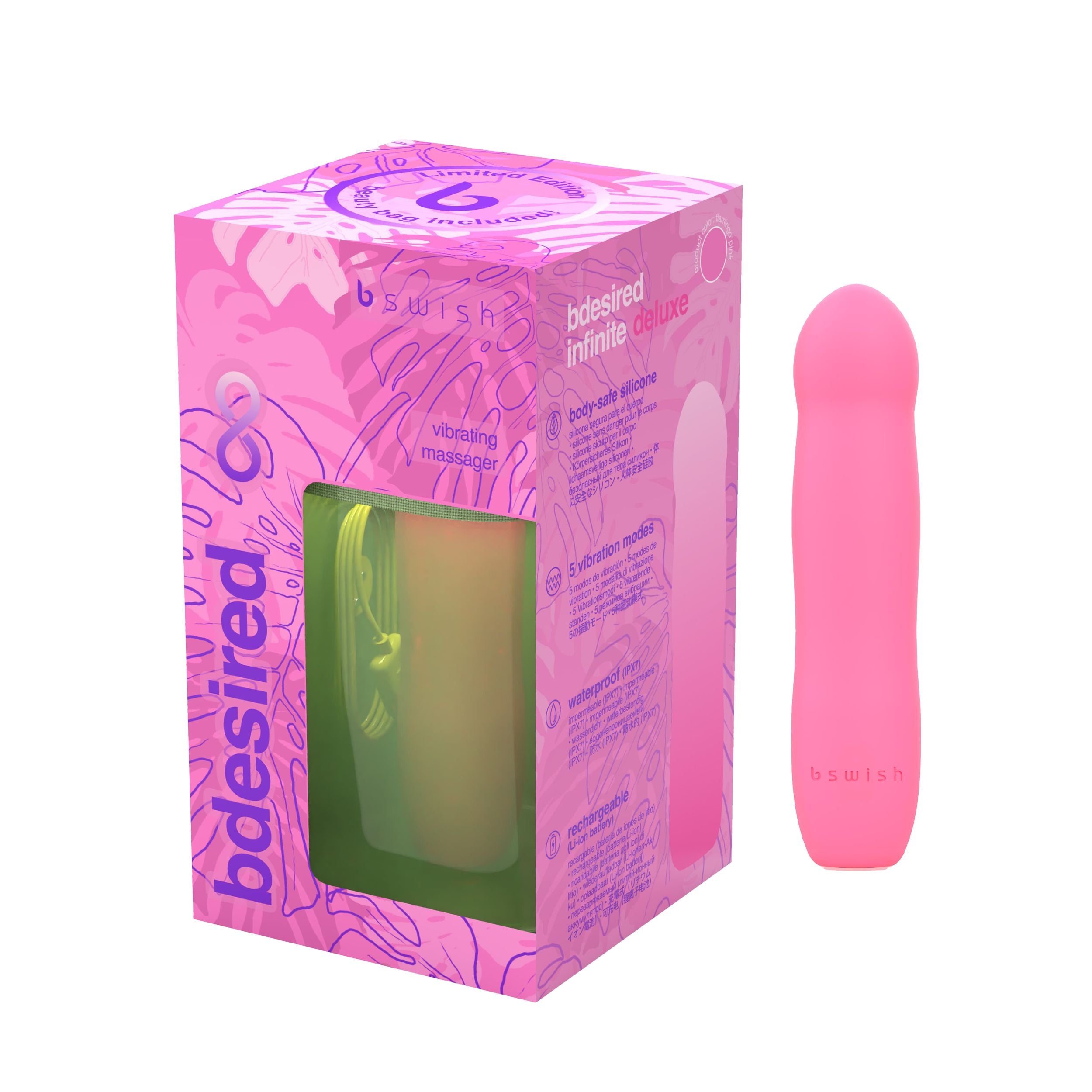 B Swish - Bdesired Infinite Deluxe Beauty Edition Vibrator - Silikon G-Punkt und Klitoris Stimulator