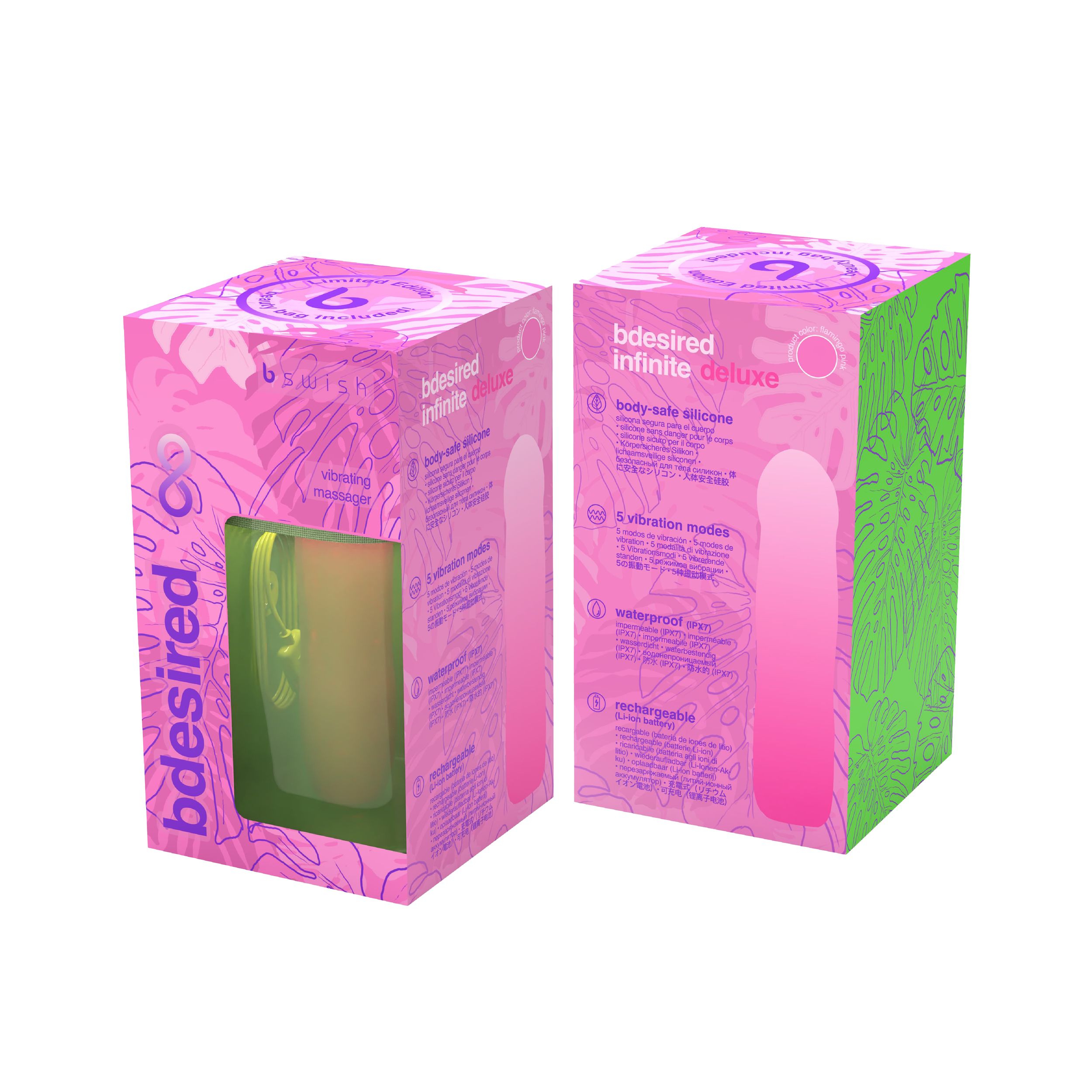B Swish - Bdesired Infinite Deluxe Beauty Edition Vibrator - Silikon G-Punkt und Klitoris Stimulator