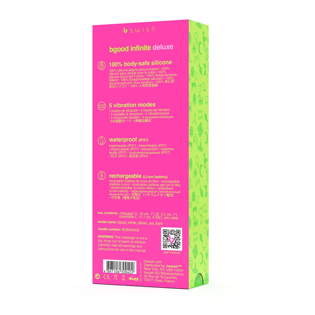B Swish - Bgood Infinite Deluxe Vibrator - Silikon Wiederaufladbar