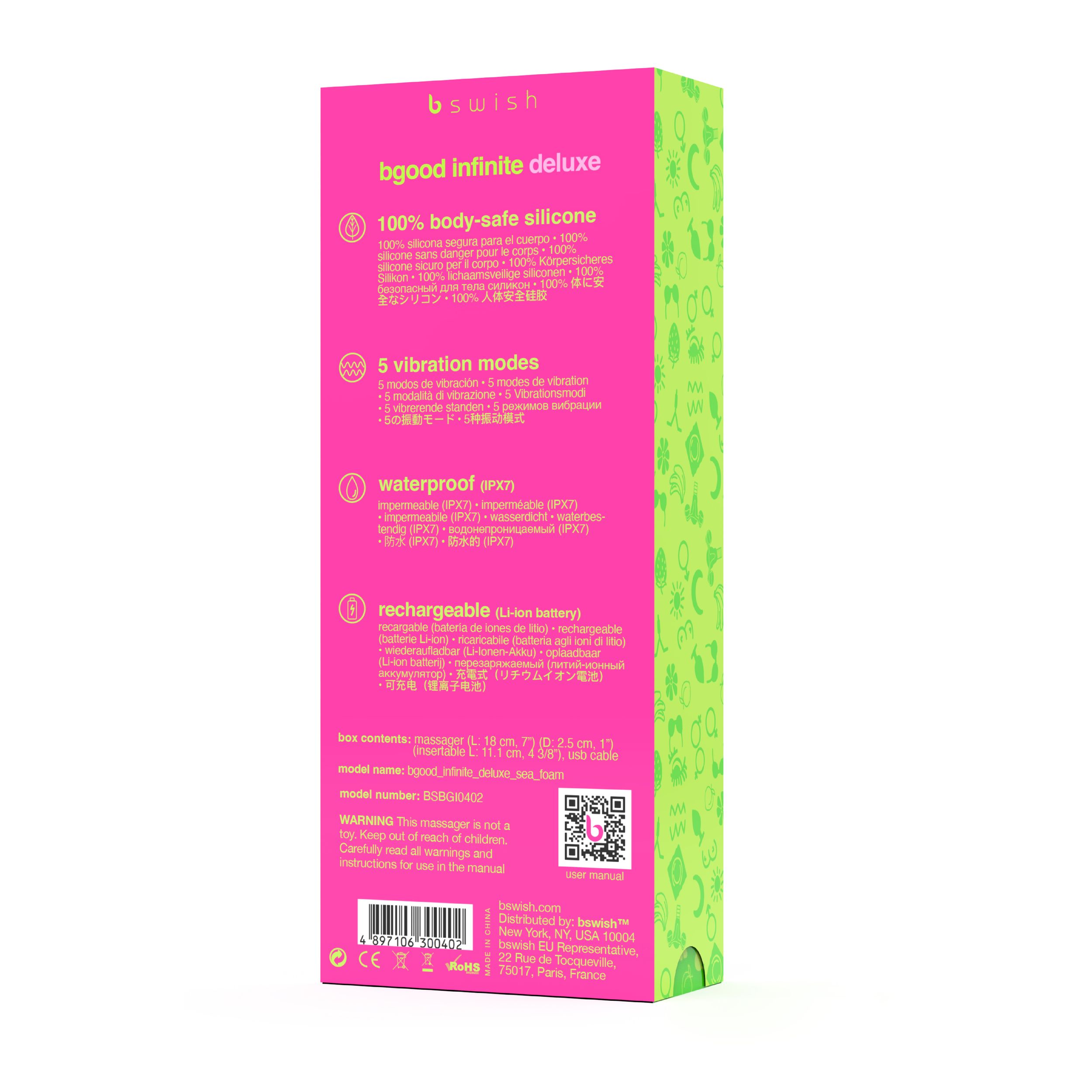 B Swish - Bgood Infinite Deluxe Vibrator - Silikon Wiederaufladbar