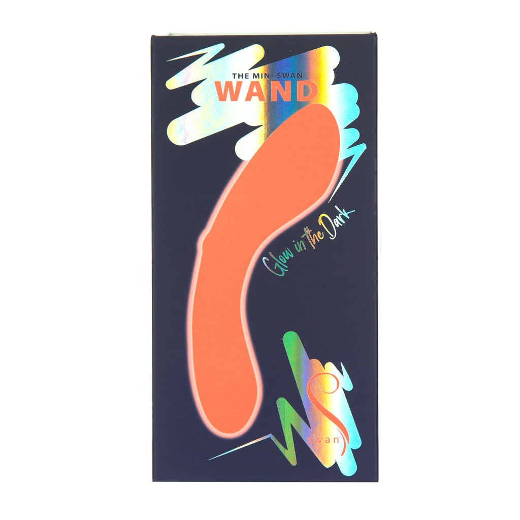 Swan - Mini Wand Vibrator Glow in the Dark - Rosa Silikon Wand